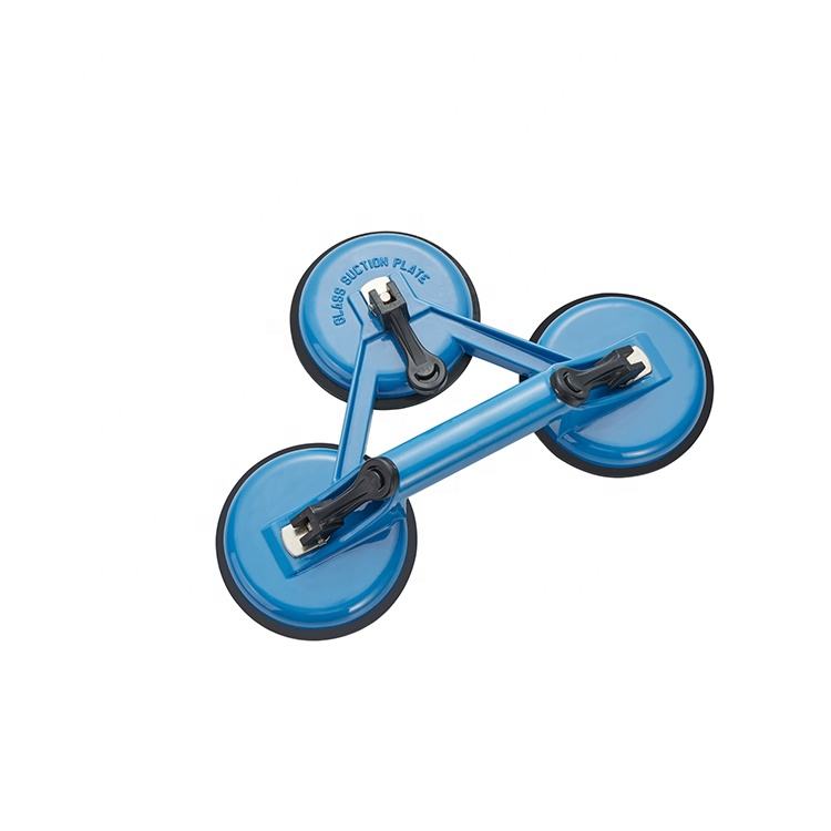 customized color strong loading aluminum three plates tile marble vacuum suction cup remover for glass lifting