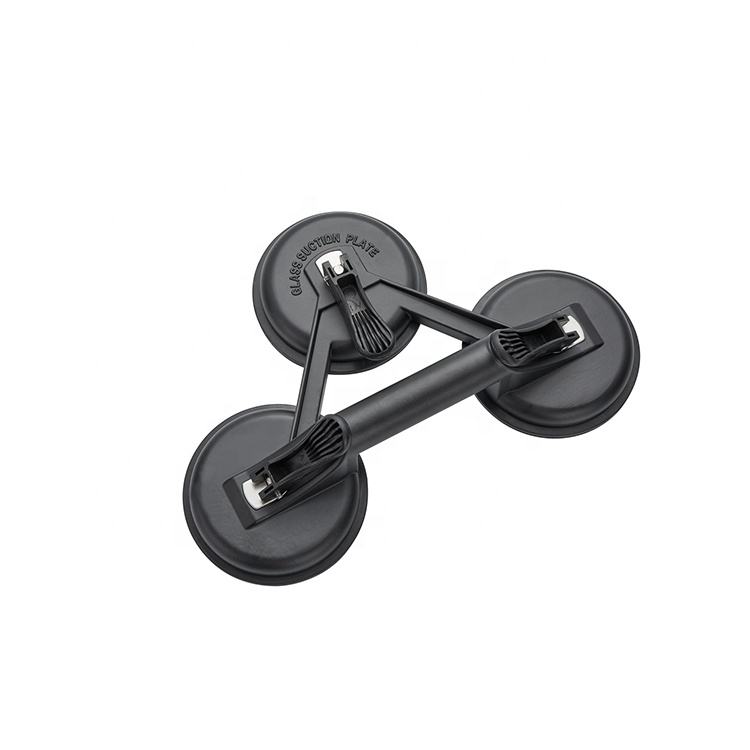 customized color strong loading aluminum three plates tile marble vacuum suction cup remover for glass lifting