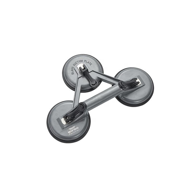 customized color strong loading aluminum three plates tile marble vacuum suction cup remover for glass lifting